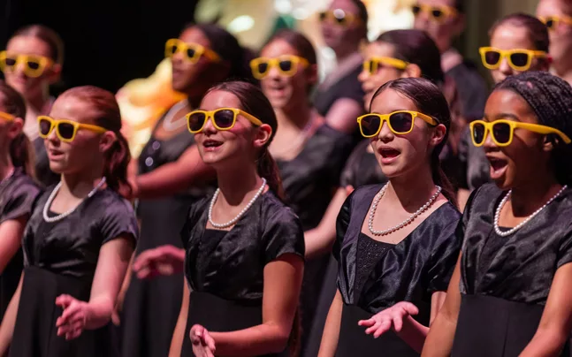 kids performing on stage