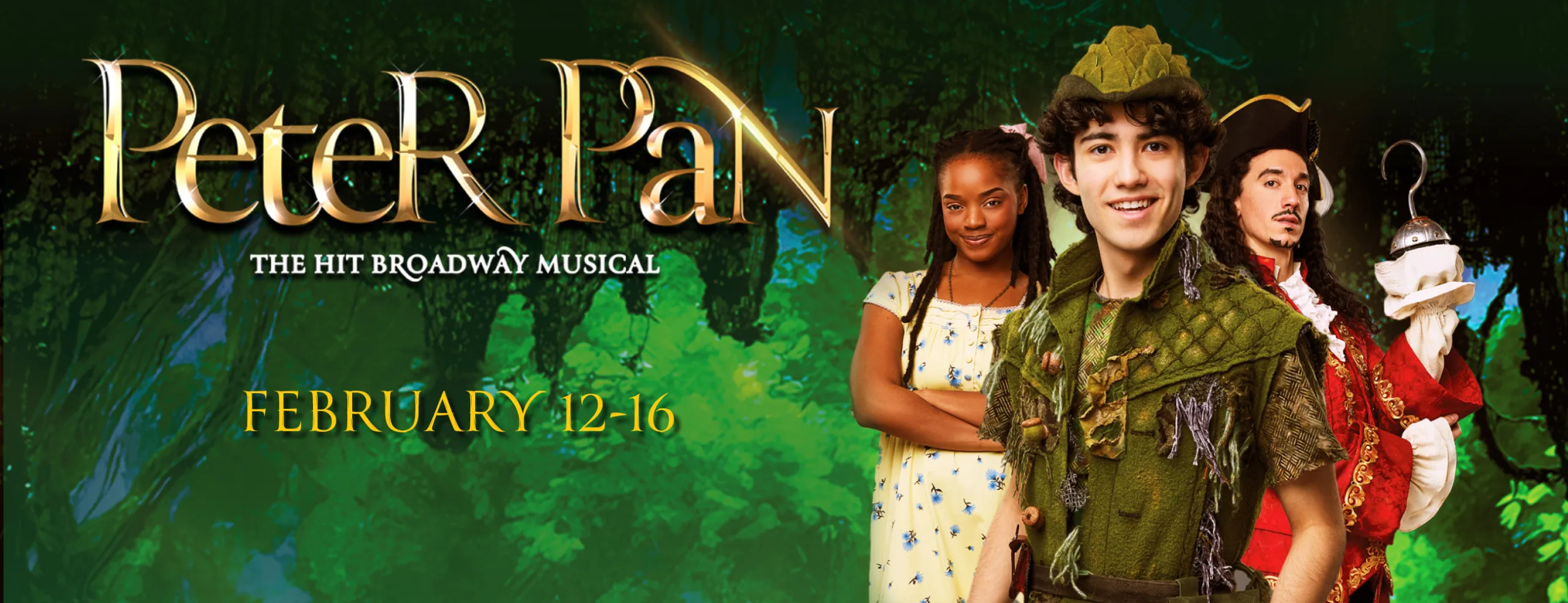 <center> PETER PAN <br> THE HIT BROADWAY MUSICAL </center>